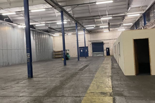 Industrial unit with new high-bay lighting